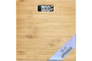 PUREFIT Weighing Scales Digital Bathroom Scales, High Precision Weight Scale with LED Display - Scales for Body Weight with Battery Included LB KG ST Max Weight 180KG