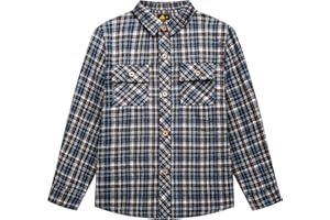 SwissWell Camicia a Quadri Ragazzi Ragazzo Flanella Camicie Bambini Bambino Maniche Lunghe Classica Autunno Inverno Camicia