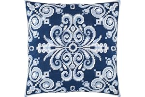 Brvsk Téhéran - Kit de Point de Croix Estampé Avec Toile de Tapisserie Imprimée (40 × 40 cm) - Coussin Pour Décoration Créative de la Maison