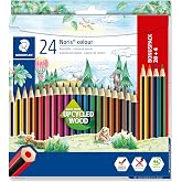 STAEDTLER Noris Colour 185 Pencils - 24 Colours, Recycled Wood | Bright colours for everyday use, non-slip grip &ndash; hexagonal &ndash;