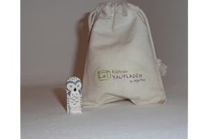 Lotte Sievers-Hahn Schnee-Eule mit Baumwollbeutel Krippenfigur