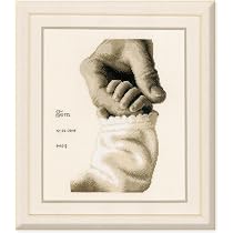 Kit Broderie Point De Croix Vervaco "Les Petits Pieds De Bébé" - Complet