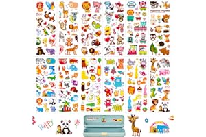 COLOFALLA 12 Pagine Adesivi Bambini 3D Animali Adesivi Decorativi Dinosauri Adesivi Veicoli Autoadesivi Premio Stickers Bambini Regali Gratificanti Festa Compleanno Scrapbooking Album Biglietti