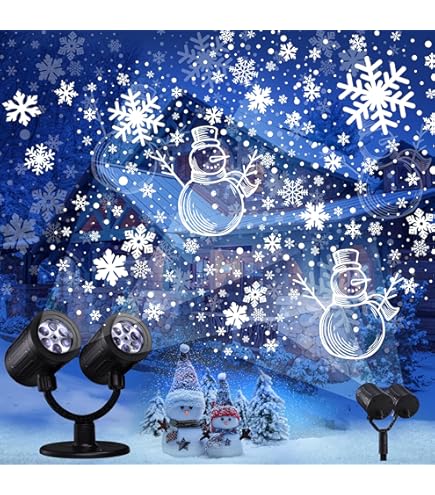 Projecteur LED Flocons de Neige Étanche IP65 - Décor Noël