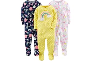 Simple Joys by Carter's Pyjama en Coton Coupe Confortable Fille, Lot de 3