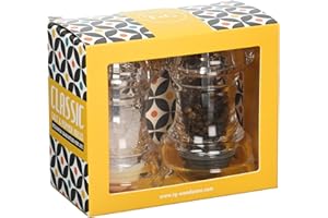 T&G Woodware Classic Capstan Clear Acrylic Pepper and Salt Mill Set with Satin Finish Knobs, 10 cm, Transparent, 12680
