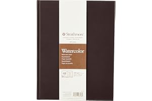 Strathmore 400 Watercolour Hardbound 300gsm Paper Book, Cold-Pressed, 8.5 x 11 in, 24 Sheets, Ideal for Professionals & Students
