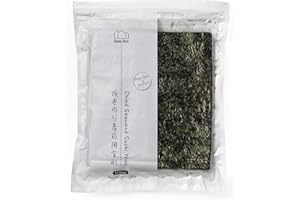 Emma Basic - 50 Feuilles de Nori [Grillé Février 2023] Qualité supérieure | Légèrement grillées | Riche en protéines et fibres | Pauvre en graisses saturées