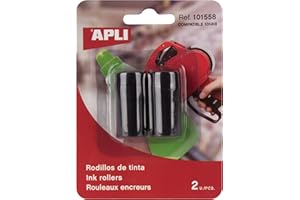 APLI-AGIPA 44232 Rouleau encreur Pince Étiqueter 1 Ligne Blister de 2 Unités