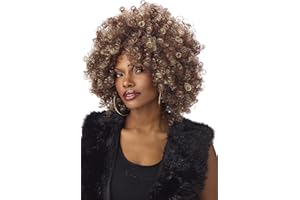 CALIFORNIA COSTUMES Ogólna - Pe866 Peruka afro Blond/Brązowa 155 g - Jeden rozmiar