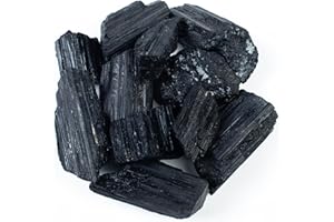 Crocon 1LB Tormalina Nera Grezza Pietra Naturale Pietra preziosa Grezza Cabbing Lucidatura Estrazione di Gemme Chakra Bilanciamento Reiki Guarigione Buona Fortuna Arredamento per casa Ufficio