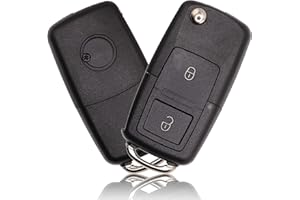 ‎FOAMO FOAMO Autoschlüssel 2 Tasten Schlüssel Gehäuse Reparatursatz kompatibel mit VW Volkswagen Golf 6, SEAT, SKODA 2XA