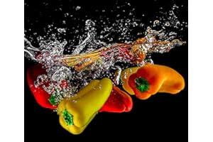 Queence Cubierta para vitrocerámica de 1 pieza para inducción | Placa de cristal acrílico | Protección contra salpicaduras | Placa de cristal acrílico | Tamaño: 60 x 52 cm, color: pimientos