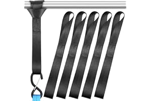 ‎RIO DIRECT RIO Direct 6 Stück Zurrschlaufen, 30cm Zurrgurte Schlaufe, Schwarze Zurrgurte/Doppelschlaufen, Spanngurte mit Schlaufen, 25mm Breit, Motorrad Spanngurte/Transportband für Fahrrad Transport