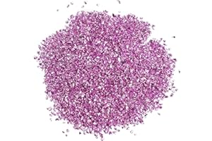 JBEIY 200 g Vetro Schiacciato per l'artigianato, 2-4 mm Glitter Irregolari, Pietra di Vetro Schiacciata Metallica per Unghie Artistiche, Progetti in Resina, Creazione di Gioielli-Rosa chiaro