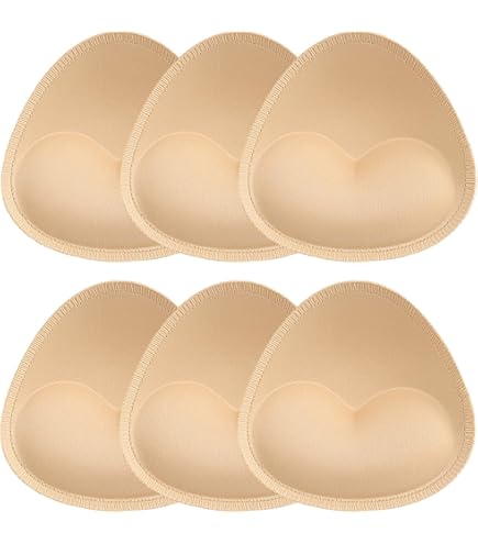 CUKIN 1 paar beha-inzetstukken, van siliconen, voor push-up beha, bikini, uitneembare pads, siliconen buste beha-pads, oranje