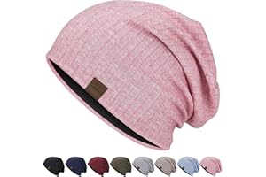 HAMUNI Slouchy Beanie Hip-Hop Soft Lightweight Running Beanie Hat Breathability & Elasticity Adult Dwarf Hats Chemo Cap Skull Cap for Men Women