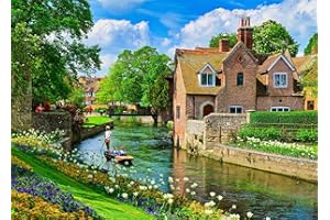 DKIJOYS Westgate Gardens Jigsaw Puzzles for Adults 1000 Jigsaws Historic River Tour 1000 Piece Jigsaw Puzzles for Adults
