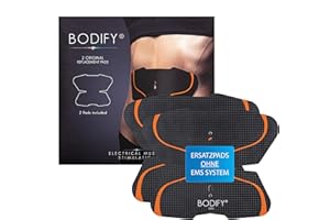 Bodify Juego de 2 almohadillas de repuesto originales (sin controlador) EMS abdominales – Entrenador abdominal para hombres y mujeres