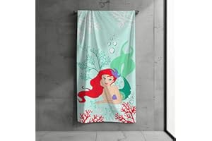 MTOnlinehandel Toalla de baño infantil, 70 x 140 cm, 100% algodón, toalla suave y absorbente, toalla de playa para niños y niñas (Arielle)