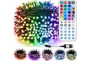 BrizLabs Guirlande Lumineuse Sapin de Noël Extérieur, 20M 200 LED Multicolore Guirlande Halloween Électrique Changement de Couleur RGB Guirlande Décorative 48-Touches Télécommande pour Soirée Maison