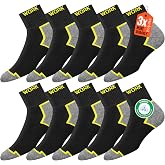 SOXCO 10 Pairs Quarter Socks Men Work Short Work Socks
