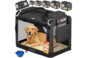 CADOCA® Hundebox faltbar Transportbox XXXL 101x70x70cm robust atmungsaktiv Transporttasche Auto Rückbank Haustiertransportbox Hundetragetasche Anthrazit