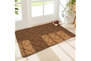 Walensee Fußmatte für den Innenbereich, Haustürmatte für den Eingang (60x90 cm, Braun), maschinenwaschbar, Eingangsbereich, rutschfest, saugfähig, Schuhschaber, Innenmatten für den Eingang