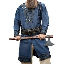 HiiFeuer Wikinger-Gürtel – Breiter Kunstleder-Gürtel Im Mittelalter-Stil Für LARP, Cosplay & Halloween