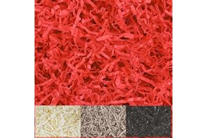 Creative Deco 1kg Frisure Papier Déchiqueté Papier Kraft Rouge | Papier Cadeau Noel | Frisure Emballage | Remplissage Boite Cadeau | Panier Garni Vide