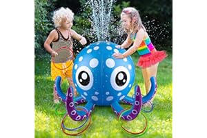 Auney Outdoor Sprinkler Spielzeug für Kinder Wasserspielzeug ab 3 4 5 6 7 8 Jahren Junge und Mädchen, Sprinkler Outdoor Spiele für Kinder und Haustiere Garten Wasser Spielen