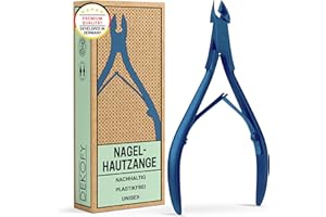 DEKOFY Blue Cuticle Nippers, Extra Sharp Cuticle Cutter with Precise Cut, for Painless Cuticle Removal on Fingers and Toes, Cuticle Scissors, Cuticle Remover