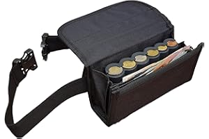 Claire-FONCET Kellnertasche - Kellnerbörse – Hüfttasche in Canvas Gewebe, Inklusiv 6 Euro Munzen Geldwechsler, Magnetverschluss, ideal für Kellner, Kellnerin, Kneipen, Gaststätte, Märkte