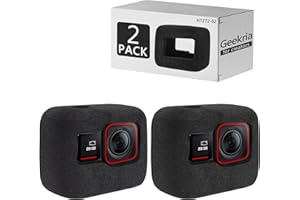 Geekria for Creators Windslayer - Protector de viento compatible con Insta360 Ace Pro 2, Ace Pro, cámara de acción Ace, funda de marco de carcasa, accesorios de esponja para reducción de ruido de