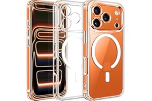ivoler Klar Magnetisch Hülle für iPhone 17 Pro, [Kompatibel mit MagSafe] [Nie Vergilbung] [Militärischer Schutz] Stoßfest Kratzfest Transparent Schutzhülle Durchsichtige Handyhülle Case