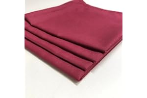 TESSILE & SERVICE SRL T&S SET 10 TOVAGLIOLI STOFFA RIUTILIZZABILI IN PURO COTONE DI COLORE BORDEAUX - MISURA 50X50 PER USO QUOTIDIANO -IN OFFERTA - MADE ITALY