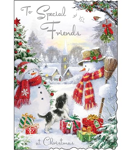 Special Friends Christmas Card Dog And Cat Snuggle - Highworth Emporium - View #2