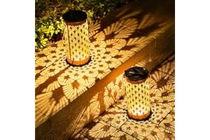 Solarlaterne für Außen, Euakee 2 Stück Laternen für Draußen, IP65 Wasserdicht Metall Solarlampen, Hängend Solar Gartenleuchten für Draußen, Gartendeko, Patio, Baum, Camping, Rasen