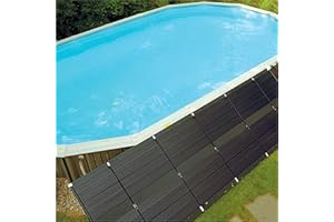 SunHeater Heating System Includes Two 2 x 20 m Panels (80 m²) - Solar Heater for Above Ground Pools, Made of Heavy Duty Polypropylene, Increases Temperature Down to -9.4°C - S421P, Black
