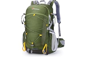 MOUNTAINTOP Zaino da Trekking 40 Litri Zaino Montagna per Uomo Donna Zaino Escursionismo per Viaggio Hiking Escursione Campeggio con Copertura di Pioggia, 55 x 35 x 25 cm