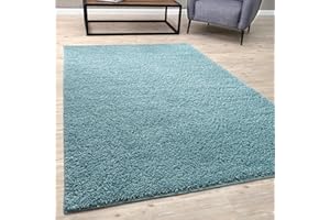 BORING PANDA Living Room Rug - Cosy, Soft and Easy-to-Clean Area Rugs for Bedrooms and Kitchens, (Duckegg, 60 x 110 cm)