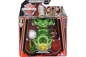 BAKUGAN Starter 3-pak, Special Attack Nillious, Titanium Dragonoid, Bruiser, indywidualizowana figurka akcji, karty kolekcjonerskie, zabawka dla dzieci dla chłopców i dziewczynek