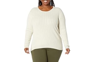 Amazon Essentials Pull Torsadé Léger À Col Rond Et Manches Longues (Disponible En Grande Taille) Femme