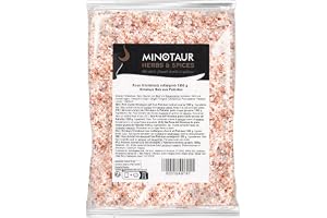 Minotaur Salt | Rosa kristallsalt 2 x 1300 g (2,6 kg) | Medelgrovt Himalaya-salt från Pakistan för saltkvarnen