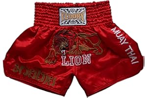 FLUORY Short Muay Thai,Haute Qualité Short Boxe Thaï Short MMA Kick Boxing pour Femme Homme Enfant Compétition D'entraînement de Combat.