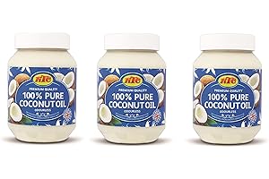 RED RICKSHAW KTC 100% Pure Coconut Multipurpose Oil 500ml Jar x 3 Qty (pack of 3) - Used f... by Ktc
