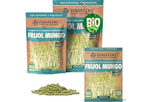 ZenGreens® - Semillas de frijoles mungo ecológico - Elija entre 10g, 200g y 500g - brotes de poroto mungo - germinación de más del 97% - Microgreens