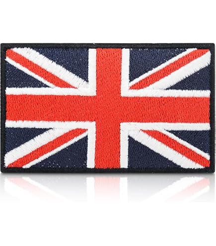 Patch Drapeau Anglais UK Camouflage – 5x8 Cm, Noir, Avec Attaches Male/femelle