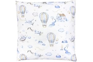 TupTam Federa per Cuscino con Motivi per Bambini per la Camera dei Bambini Neonati, Palloncini/Blu, 40 x 40 cm
