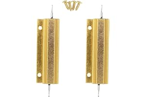 HUABAN 2 Piezas 100W 4,7K Ohm Resistencias de alambre de aluminio de alta potencia con tornillos